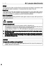 Preview for 8 page of Leuze electronic MLC 1050 Series Manual