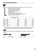 Preview for 9 page of Leuze electronic MLC 1050 Series Manual