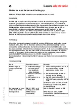 Leuze electronic RFM 12 Notes For Installation And Setting Up preview