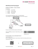 Предварительный просмотр 11 страницы Leuze HS 6578 Quick Start Manual