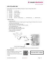 Предварительный просмотр 12 страницы Leuze HS 6578 Quick Start Manual