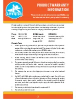 Preview for 2 page of Levana LV-TW100 User Manual