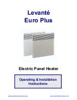 Levante Euro Plus Operating & Installation Instructions Manual preview