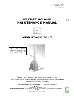 Levante NEW BINGO 2017 Operating And Maintenance Manual preview