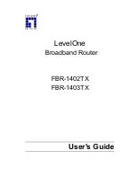 LevelOne FBR-1402TX User Manual preview