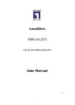 Предварительный просмотр 1 страницы LevelOne FBR-1413TX User Manual