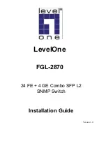 LevelOne FGL-2870 Installation Manual предпросмотр