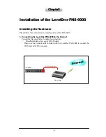 Предварительный просмотр 8 страницы LevelOne FNS-6000 User Manual