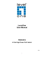 Предварительный просмотр 1 страницы LevelOne FSW-0513 User Manual