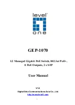 Предварительный просмотр 1 страницы LevelOne GEP-1070 User Manual