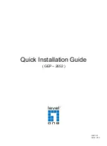 Предварительный просмотр 1 страницы LevelOne GEP-2652 Quick Installation Manual