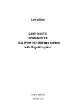 Preview for 1 page of LevelOne GSW-1601TX User Manual