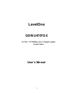 Preview for 1 page of LevelOne GSW-2470TGX User Manual