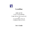 LevelOne GSW-2475T User Manual предпросмотр