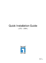 Предварительный просмотр 1 страницы LevelOne GTL-2091 Quick Installation Manual