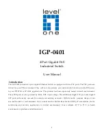 LevelOne IGP-0401 User Manual preview