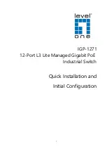 LevelOne IGP-1271 Quick Installation And Initial Configuration preview