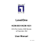 LevelOne KCM-0831 User Manual preview