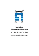 LevelOne KCM-0832 Quick Installation Manual preview