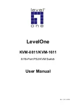 Preview for 1 page of LevelOne KVM-0811 User Manual