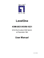 LevelOne KVM-0831 User Manual предпросмотр