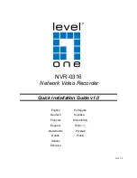 Preview for 1 page of LevelOne NVR-0316 Quick Installation Manual