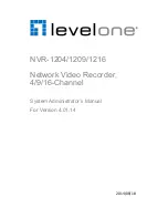 LevelOne NVR-1204 Administrator'S Manual preview