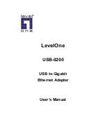 Preview for 1 page of LevelOne USB-0200 User Manual