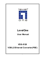 LevelOne VDS-0120 PSE User Manual предпросмотр