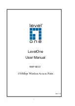 Предварительный просмотр 1 страницы LevelOne WAP-6003 User Manual