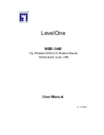 LevelOne WBR-3460 User Manual preview