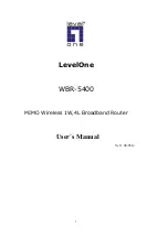 LevelOne WBR-5400 User Manual preview