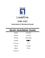 Предварительный просмотр 1 страницы LevelOne WBR-6022 Quick Installation Manual