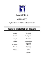 Preview for 1 page of LevelOne WBR-6600 Quick Installation Manual