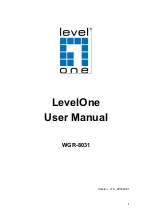 Предварительный просмотр 1 страницы LevelOne WGR-8031 User Manual