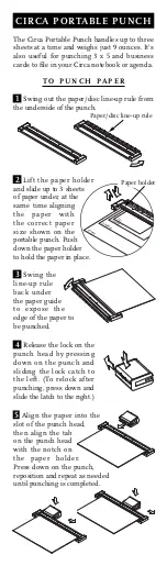 Предварительный просмотр 1 страницы LEVENGER CIRCA PORTABLE PUNCH Quick Start Manual