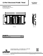 Предварительный просмотр 2 страницы Leviton 12-Port Structured Media Panel 47603-PTE Specifications