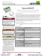 Предварительный просмотр 1 страницы Leviton 4000-R series Installation Manual