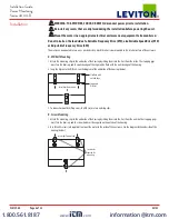 Предварительный просмотр 6 страницы Leviton 4000-R series Installation Manual