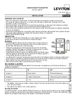 Leviton 46A00-1 Installation Manual preview