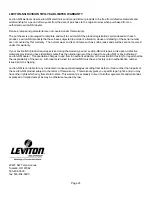 Preview for 25 page of Leviton 600-001 User Manual