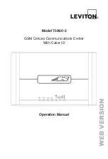 Leviton 70A00-2 Operation Manual предпросмотр