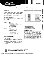 Предварительный просмотр 1 страницы Leviton Basic Telephone and Video Panel 47606-BTV Specifications