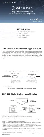 Preview for 1 page of Leviton Berk-Tek EXT-100-Main Manual