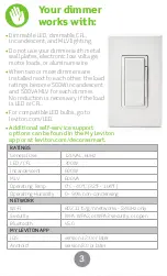 Preview for 4 page of Leviton Decora Smart D26HD User Manual