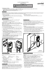 Leviton EVB32 Series Installation Instructions предпросмотр