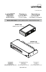 Leviton LumaCAN NPRPT-002 Installation Manual preview