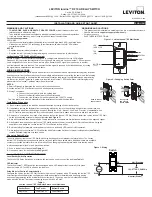 Preview for 1 page of Leviton Lumina RF 10A Installation And Quick Start Sheet