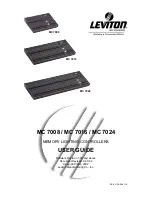 Preview for 1 page of Leviton MC7008 User Manual