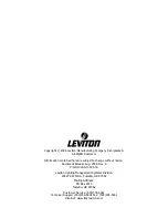 Предварительный просмотр 30 страницы Leviton N1000-006 User Manual